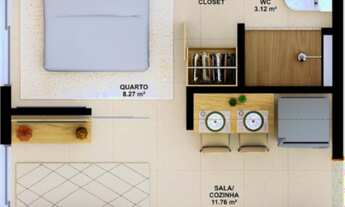 Imagem 7: Apartamento à venda na Graça, Salvador-BA: 1 quarto, 1 suíte, 1 sala, 1 banheiro, 23,15m²