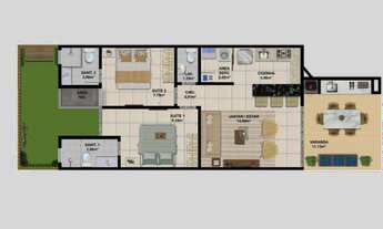 Imagem 6: Casa em Condomínio à Venda em Imbassai, Mata de São João-BA: 2 Quartos, 2 Suítes, 1 Sala