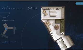 Imagem 6: Apartamento à venda em Salvador-BA: 1 quarto, 1 sala, 1 banheiro, 1 vaga, 53m² em Ondina!