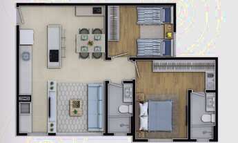 Imagem 5: APARTAMENTO 02 DORMITÓRIOS - PRÓXIMO AO CLUBE ITAMIRIM - RESIDENCIAL ALAMEDA ITAMIRIM