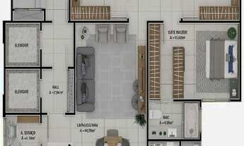 Imagem 5: RESIDENCIAL BREMEN DÖRF - APARTAMENTO 03 SUÍTES - DIFERENCIADO - UM APARTAMENTO POR ANDAR