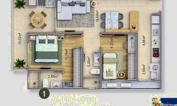 Imagem 2: RESIDENCIAL VILA MADALENA - 01 SUÍTE + 01 DORMITÓRIO - 02 VAGA DE GARAGEM - LAZER COMPLETO