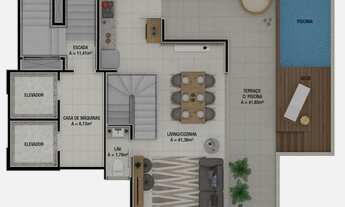 Imagem 6: RESIDENCIAL BREMEN DÖRF - COBERTURA DUPLEX COM PISCINA - 04 SUÍTES - UM APARTAMENTO POR AN