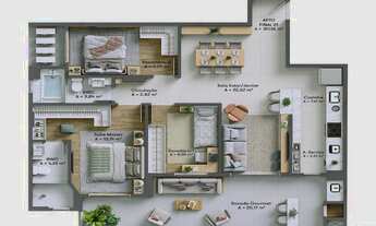 Imagem 2: RESIDENCIAL PARADISO DEL MARE - APARTAMENTO 03 DORMITÓRIOS - NO BAIRRO FAZENDA - ENTREGA E