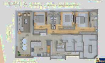 Imagem 5: RESIDENCIAL DOM - APARTAMENTO DIFERENCIADO - 03 SUÍTES - 197M² PRIVATIVOS - ALTO PADRÃO