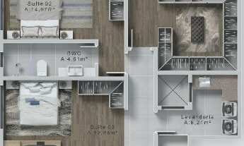 Imagem 4: BRAVA VEL RESIDENCE - APARTAMENTO 03 SUÍTES - COM 161M² PRIVATIVOS - NA PRAIA BRAVA