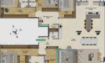 Imagem 4: VENETIAN RESIDENZIALE - APARTAMENTO 04 SUÍTES - ALTO PADRÃO - COM 237M² PRIVATIVOS