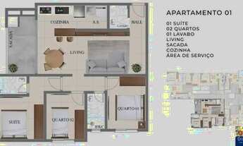 Imagem 5: LUNA PARK RESIDENCE - APARTAMENTO 03 DORMITÓRIOS, SENDO 01 SUÍTE - NO BEIRRO DAS NAÇÕES