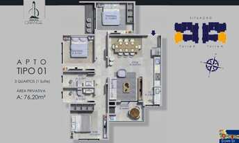 Imagem 3: RESIDENCIAL FAROL DE ORANGE - APARTAMENTO 03 DROMITÓRIO, SENDO 01 SUÍTE, 02 VAGAS - NA AV