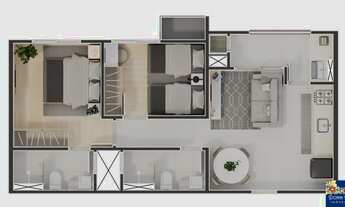 Imagem 4: RESIDENCIAL JOY UP HOUSE - APARTAMENTO 02 DORMITÓRIOS, SENDO 01 SUÍTE - NO BAIRRO CORDEIRO