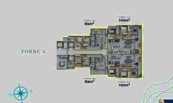 Imagem 5: RESIDENCIAL TORRES DA BRAVA - TORRE SIRENA - APARTAMENTO 03 DORMITÓRIOS, SENDO 01 SUÍTE