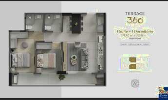 Imagem 4: RESIDENCIAL TERRACE 360º - APARTAMENTO 02 DROMITÓRIOS, SENDO 01 SUÍTE - ALTO PADRÃO - NO B