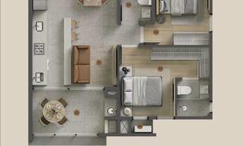 Imagem 4: RAVELLO RESIDENCE - APARTAMENTO 02 DORMITÓRIOS, SENDO 01 SUÍTE - NO BAIRRO SÃO FRANCISCO D