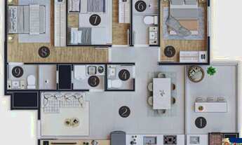 Imagem 6: RESIDENCIAL BEVERLY HILLS - APARTAMENTO 03 DORMITÓRIOS, SENDO 01 SUÍTE - NO BAIRRO DOM BOS