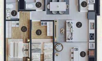 Imagem 6: RESIDENCIAL BEVERLY HILLS - APARTAMENTO 02 DORMITÓRIOS, SENDO 01 SUÍTE - NO BAIRRO DOM BOS