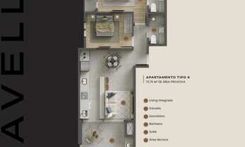 Imagem 4: RAVELLO RESIDENCE - APARTAMENTO 02 DORMITÓRIOS, SENDO 01 SUÍTE - NO BAIRRO SÃO FRANCISCO D