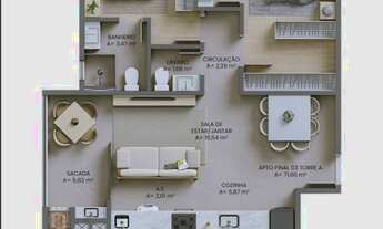 Imagem 5: RESIDENCIAL PAESAGGIO - APARTAMENTO 02 SUÍTES - COM 71M² PRIVATIVOS - NO BAIRRO FAZENDINHA