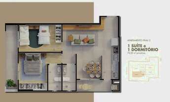 Imagem 6: TAJAHY RESIDENCE - APARTAMENTO 02 DORMITÓRIOS, SENDO 01 SUÍTE - NO BAIRRO FAZENDA