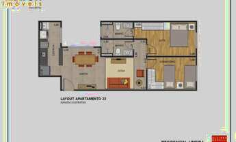 Imagem 2: Apartamento 60 M² Jardim Haydee, 2 Dormitórios sendo 1 Suíte 1 VAGA