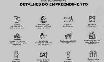 Imagem 4: CASA NOVA com 3 dormitórios e 2 garagens, condomínio fechado em Santo Antônio