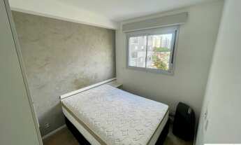 Imagem 6: Apartamento mobiliado para alugar no Tatuapé com 24m², 1 Suíte, Cozinha integraga com a sa