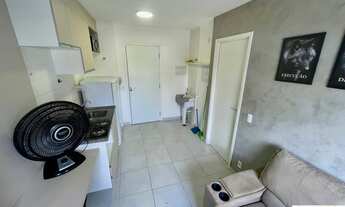 Imagem 4: Apartamento mobiliado para alugar no Tatuapé com 24m², 1 Suíte, Cozinha integraga com a sa