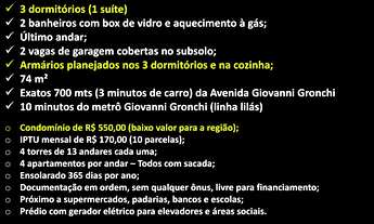 Imagem 2: 3 dormitórios, 1 suítes, 2 vagas na garagem, 74M² de Área Construída