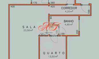 Imagem 2: Apartamento à venda em Santos-SP, Pompéia: 1 quarto, 1 sala, 2 banheiros, 1 vaga de garage