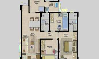 Imagem 7: 2 dormitórios, 1 banheiros, 1 vaga na garagem, 58M² de Área Construída