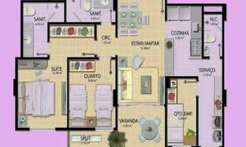 Imagem 5: 3 dormitórios, 1 suítes, 2 banheiro, 2 vagas na garagem, 89M² de Área Construída