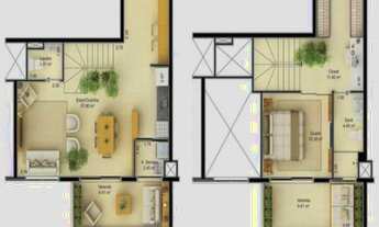 Imagem 4: 1 dormitório, 1 suítes, 2 banheiro, 1 vaga na garagem, 51M² de Área Construída