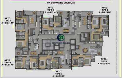 Imagem 5: 2 dormitórios, 2 suíte, 2 vagas na garagem, 85M² de Área Construída, 85M² de Área Total