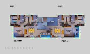 Imagem 4: 2 dormitórios, 2 suíte, 3 banheiro, 1 vaga na garagem, 82M² de Área Construída