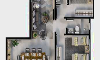 Imagem 9: 2 dormitórios, 1 suítes, 2 banheiro, 1 vaga na garagem, 64M² de Área Construída