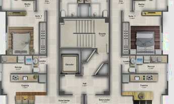 Imagem 5: 3 dormitórios, 3 suíte, 4 banheiro, 2 vagas na garagem, 132M² de Área Construída