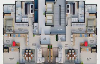 Imagem 5: 2 dormitórios, 2 suíte, 3 banheiro, 2 vagas na garagem, 87M² de Área Construída