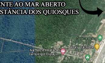 Imagem 4: Área com 396.000 m2 com 117 metros de largura de mar a mar - Boqueirão Sul da Ilha Comprid