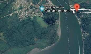 Imagem 2: Área com 396.000 m2 com 117 metros de largura de mar a mar - Boqueirão Sul da Ilha Comprid