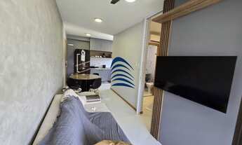 Imagem 1: Apartamento quarto/sala com 34m2, cozinha com área de serviço, varanda ampla e uma suíte