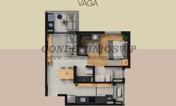 Imagem 4: Apartamento à venda em Sorocaba-SP, Além Ponte: 1 quarto, 1 suíte, 2 salas, 1 banheiro, 1