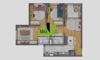 Imagem 2: Apartamento à venda em São Paulo-SP, no bairro Maranhão com 2 quartos, 1 sala e 46,66 m² d