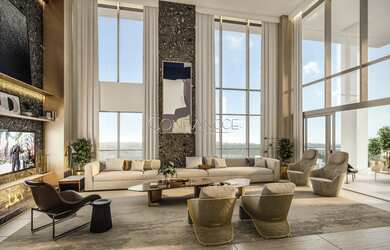 Imagem 4: Apartamento alto padrão junto às belezas naturais de uma região cercada por verde e com um