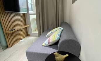 Imagem 4: Smart Sol 24m², studio com quarto e sala, climatizado, mobiliado, varanda, decorado, móvei