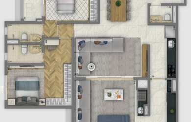 Imagem 6: Apartamento à venda na Aclimação, São Paulo-SP: 3 quartos, 1 suíte, 3 salas, 3 banheiros