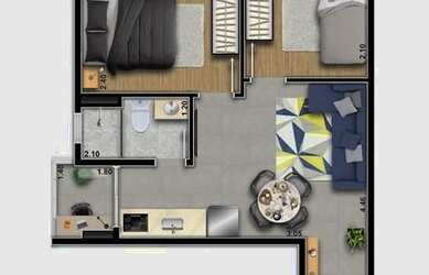 Imagem 3: 2 dormitórios na Avenida Vila Ema