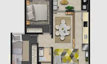 Imagem: 2 dormitórios na Avenida Vila Ema