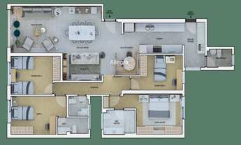 Imagem 2: O apartamento no bairro Perdizes possui 146 metros quadrados com 4 quartos sendo 2 suítes