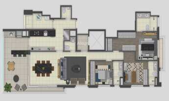 Imagem 6: Imponentes apartamentos com 3 suítes, elevador privativo e terraço com churrasqueira. Laze
