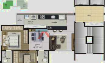Imagem: Apartamento com 02 quartos, 01 vaga no Santa