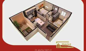 Imagem: Apartamento com 42 m² e 02 Dormitórios